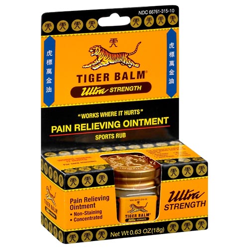 Image for Tiger Balm Pain Relieving Ointment, Ultra Strength, Sports Rub,0.63oz from Mikes Pharmacy