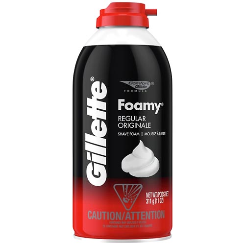 Image for Gillette Shave Foam, Foamy, Regular,11oz from Mikes Pharmacy