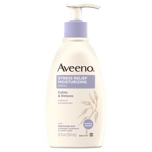 Image for Aveeno Lotion, Moisturizing, Stress Relief, Lavender Scented,12oz from Mikes Pharmacy
