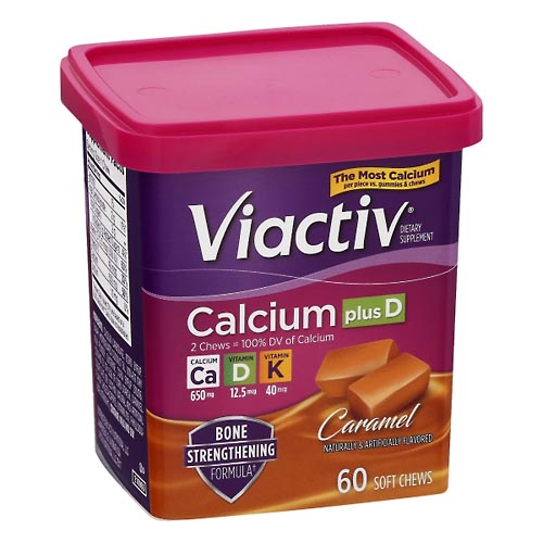 Image for Viactiv Calcium Plus D, Soft Chews, Caramel,100ea from Mikes Pharmacy